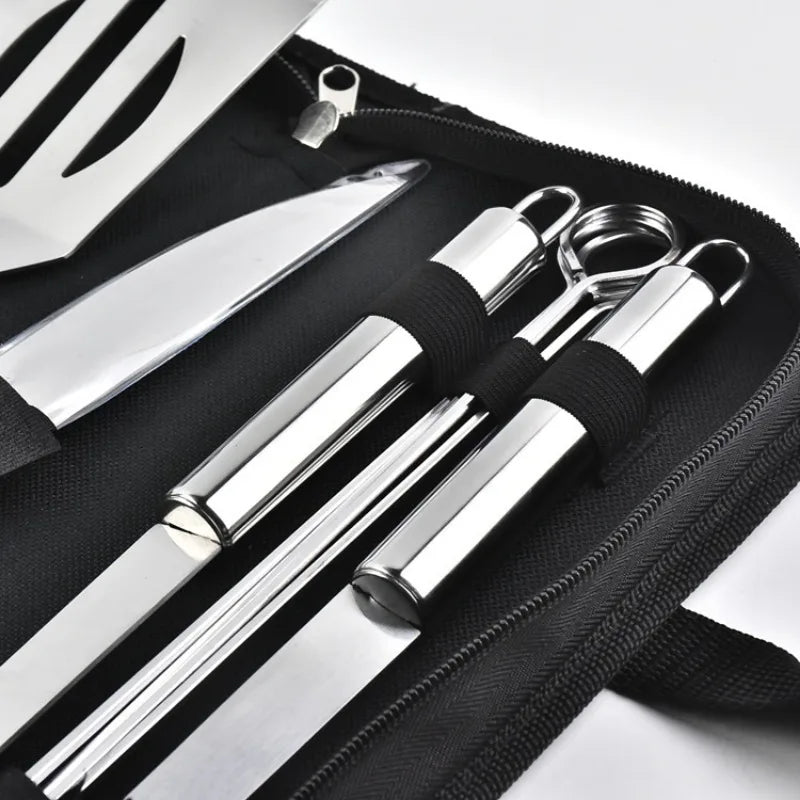 Stainless Steel Oven Set Barbecue Combination Tool Outdoor BBQ - Cheerful Home Finds