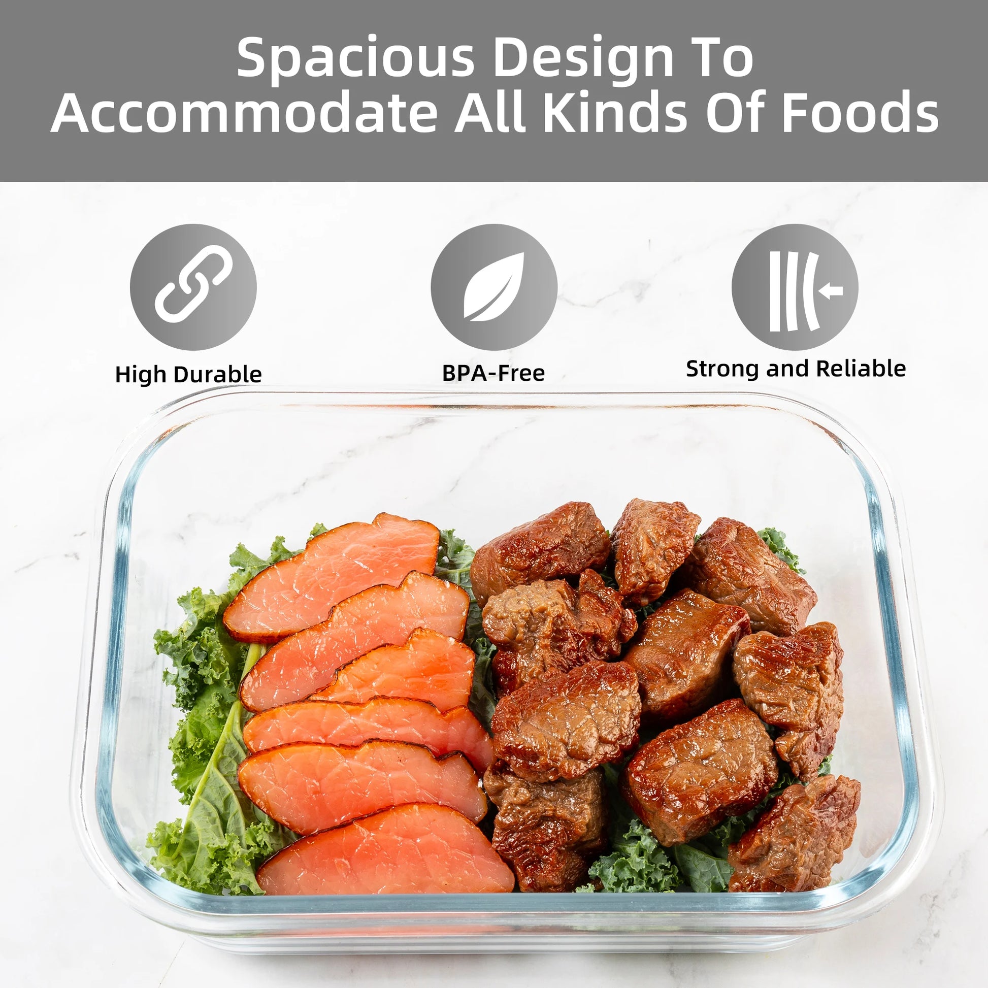 16-Piece Glass Food Storage Containers Set, Leakproof BPA-Free - Cheerful Home Finds