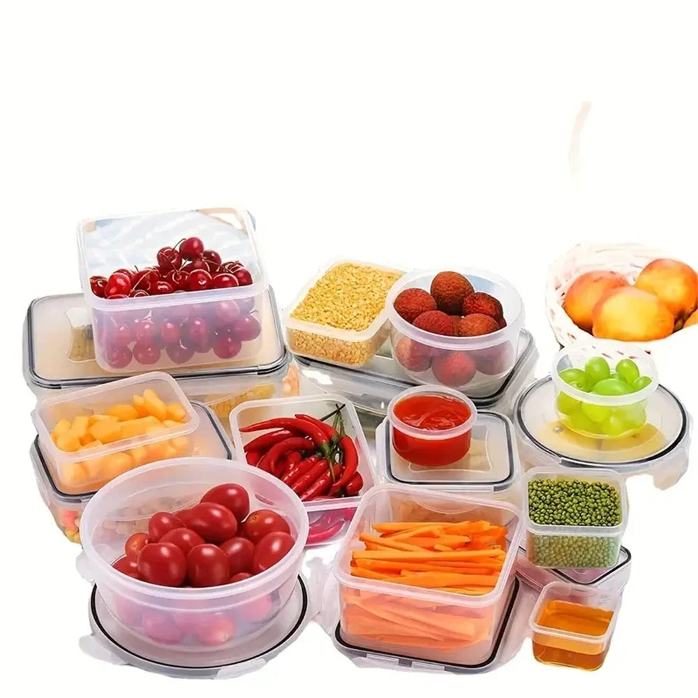 24pcs Kitchen Storage Container Set - Dishwasher Safe Bins - Cheerful Home Finds