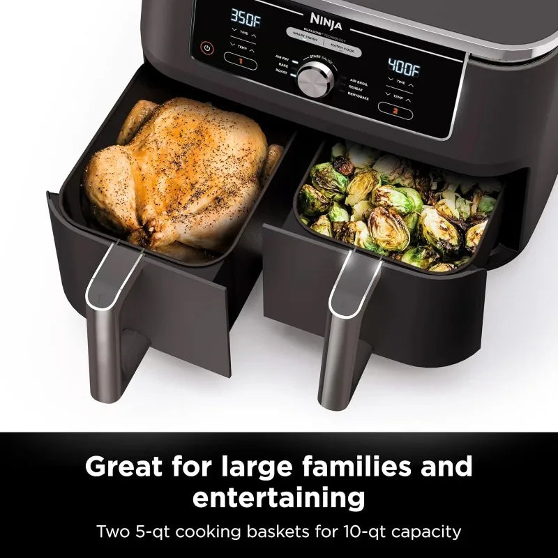 Ninja DZ201 Foodi 8 Quart 6-in-1 DualZone Air Fryer - Cheerful Home Finds