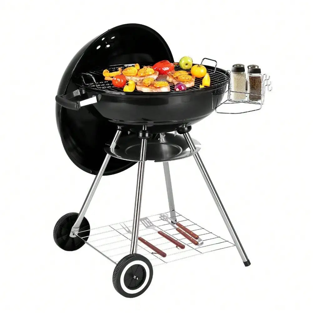 Charcoal Grill 28" Barrel BBQ Smoker Barbecue Oven Outdoor - Cheerful Home Finds