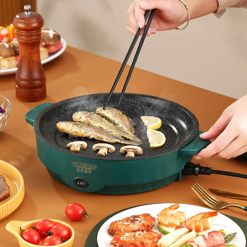 Electric MultiCooker Electric Frying Pan 220V Non-stick Cooking Machine - Cheerful Home Finds