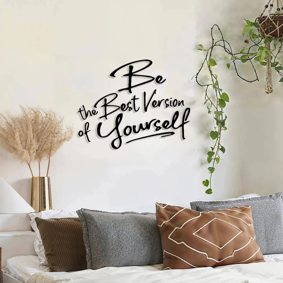 1pc Metal Wall Art with Get Shit Done Quote Black and White - Cheerful Home Finds