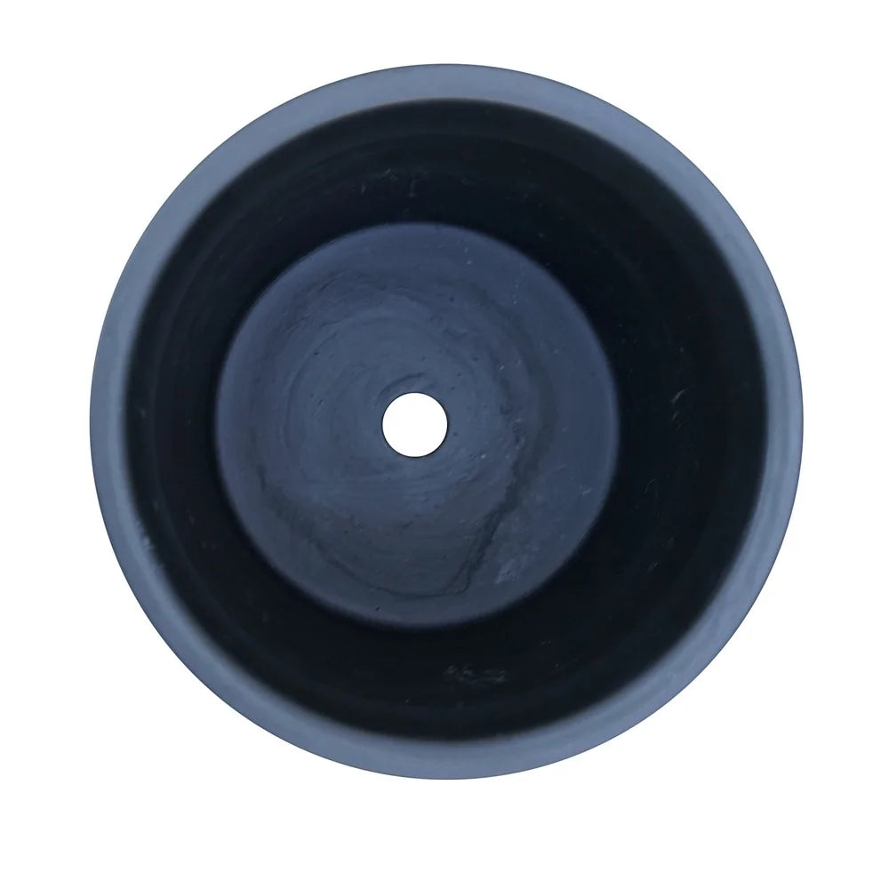 8 Inch Round Ceramic Planter With Reactive Finish Drainage