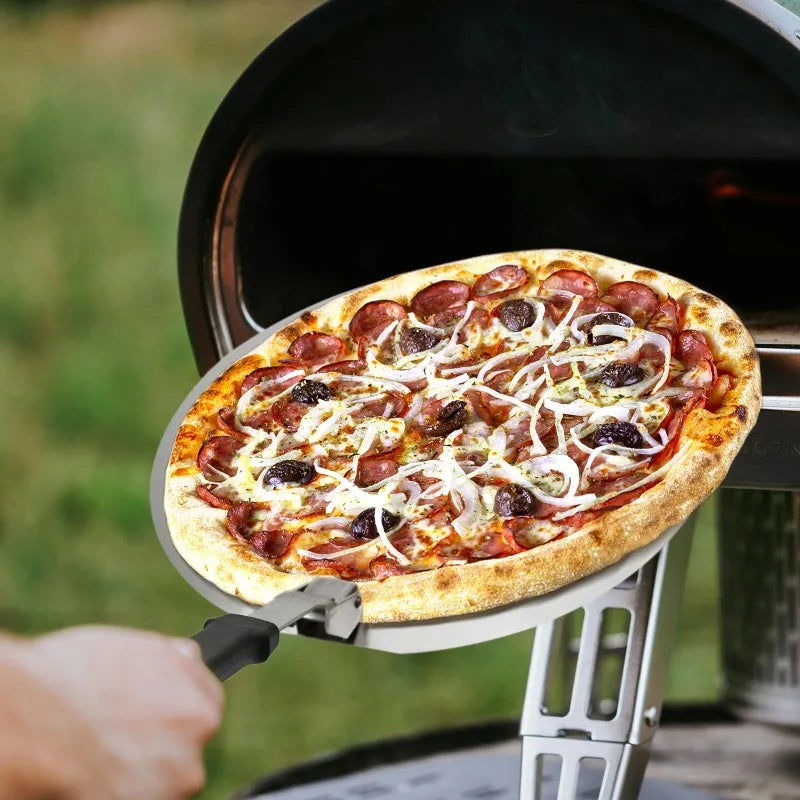 Pizza Peel Metal Pizza Spatula 12 Inch Stainless Steel Kit - Cheerful Home Finds