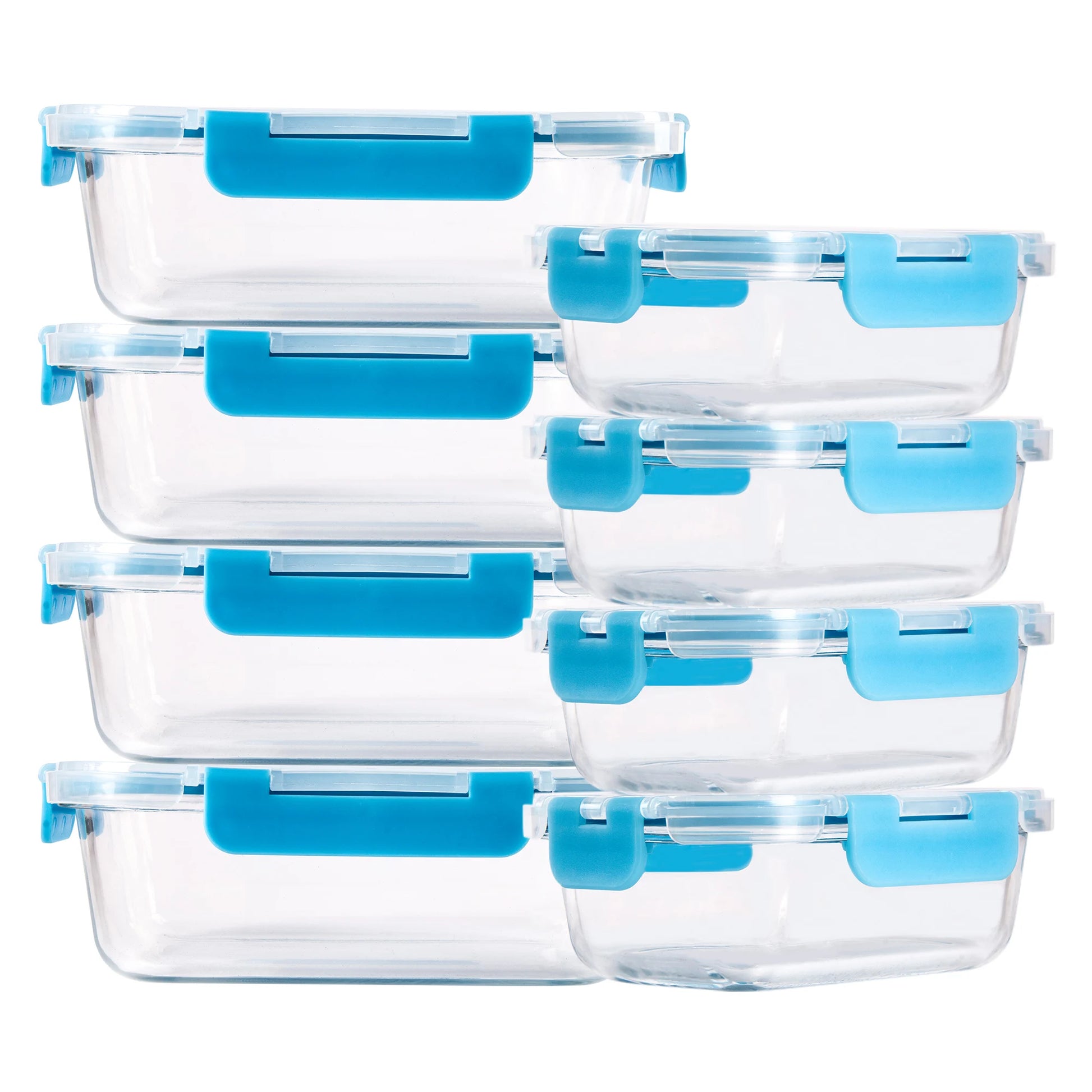8-Piece Glass Food Storage Containers Set, BPA-Free, Leakproof - Cheerful Home Finds