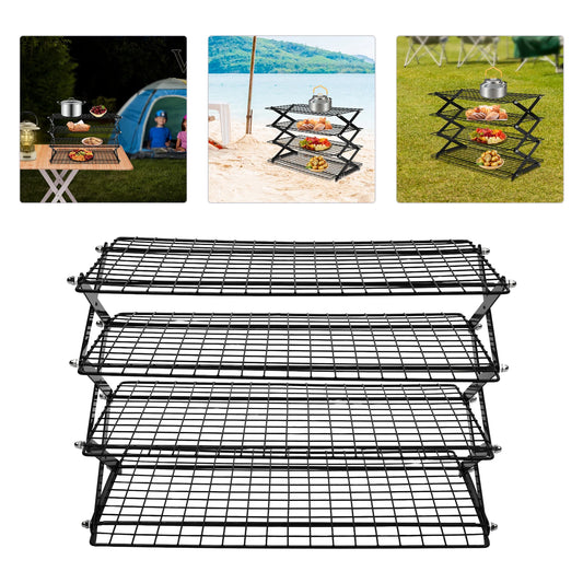 4Tier Collapsible Cooling Rack for Picnic Party Use - Cheerful Home Finds