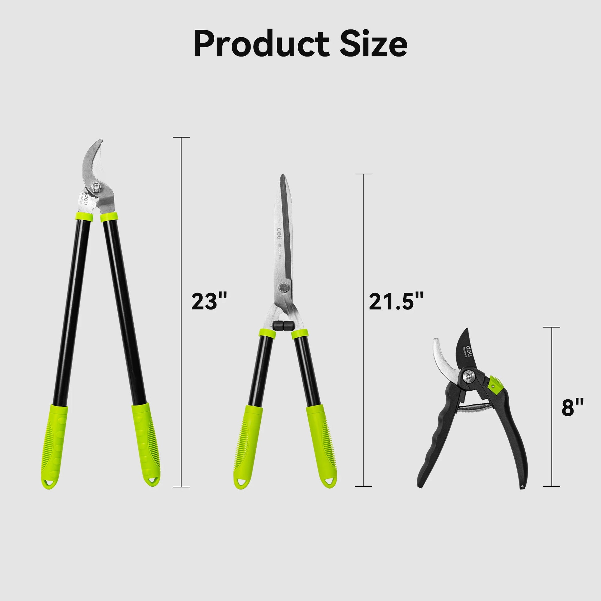 Deli 3-Piece Loppers, Hedge Clippers & Pruners Set - Cheerful Home Finds