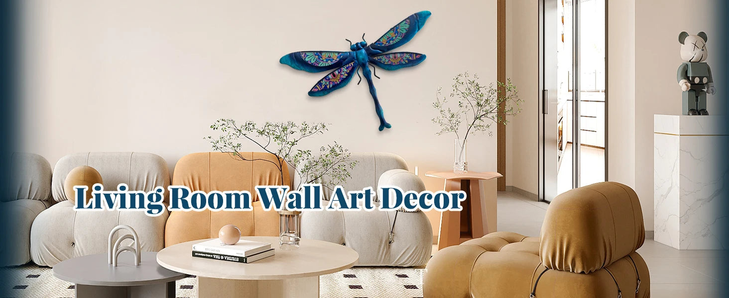 Metal Dragonfly Wall Art Outdoor Dragonfly Wall Decor - Cheerful Home Finds