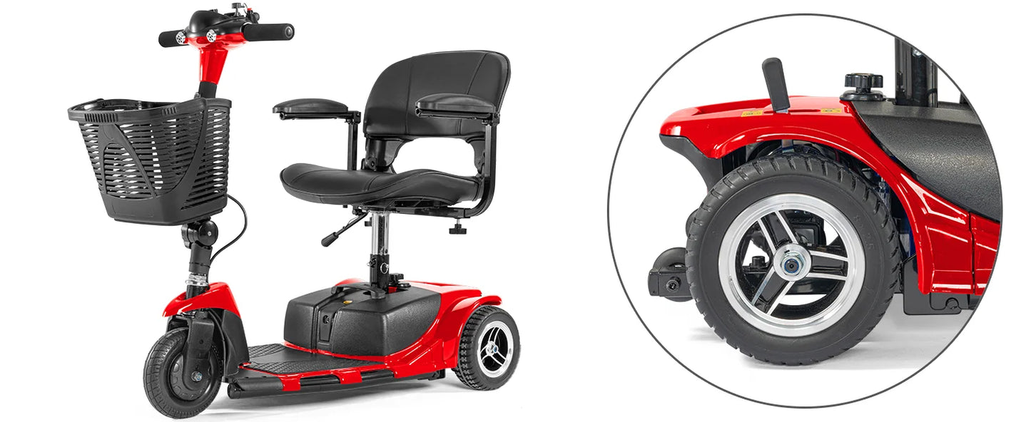 Electric Mobility Scooter Three Wheel Portable Foldable For Adult Elderly Disabled Outdoor Sport