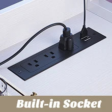 Bar Cabinet with Power Outlets, 67 Inch Tall Wine Bar - Cheerful Home Finds