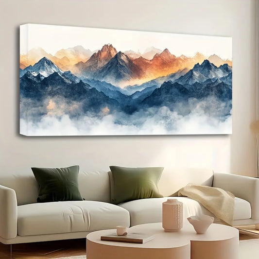1.5 Inch Thick Pine Solid Wood Frame Canvas Posters Modern Art Fogscape Wall Art Interior Decoration - Cheerful Home Finds