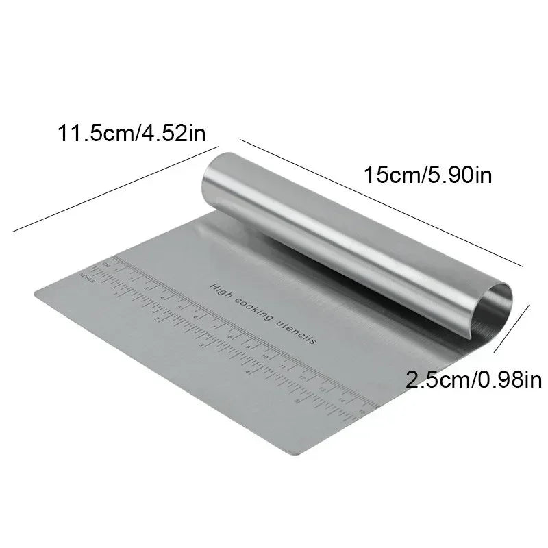 Stainless Steel Cake Scraper Pastry Cutters Edge Tools - Cheerful Home Finds