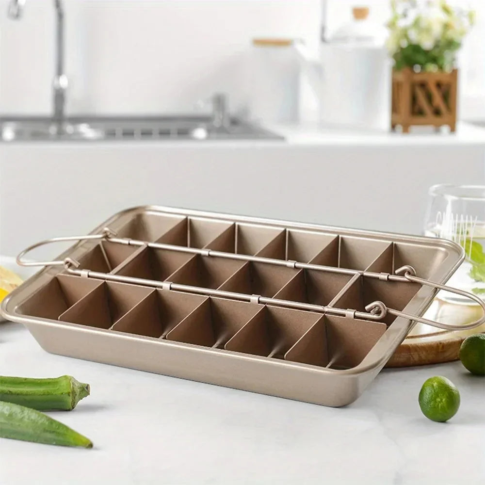 Non Stick Brownie Pan with Dividers Carbon Steel Bakeware - Cheerful Home Finds
