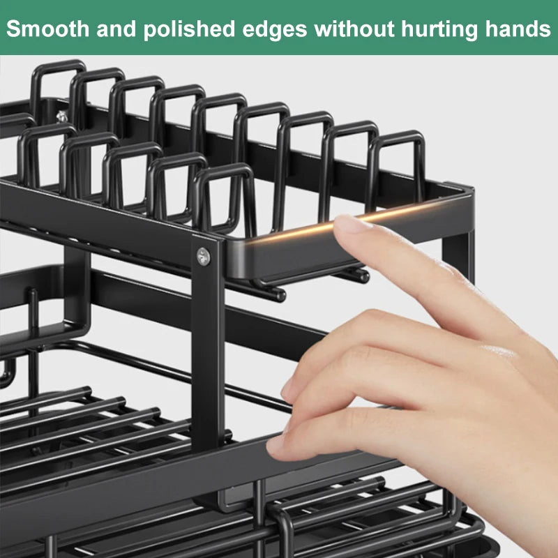 Dish Drying Rack for Kitchen Counter - Large Rustproof Drainer - Cheerful Home Finds