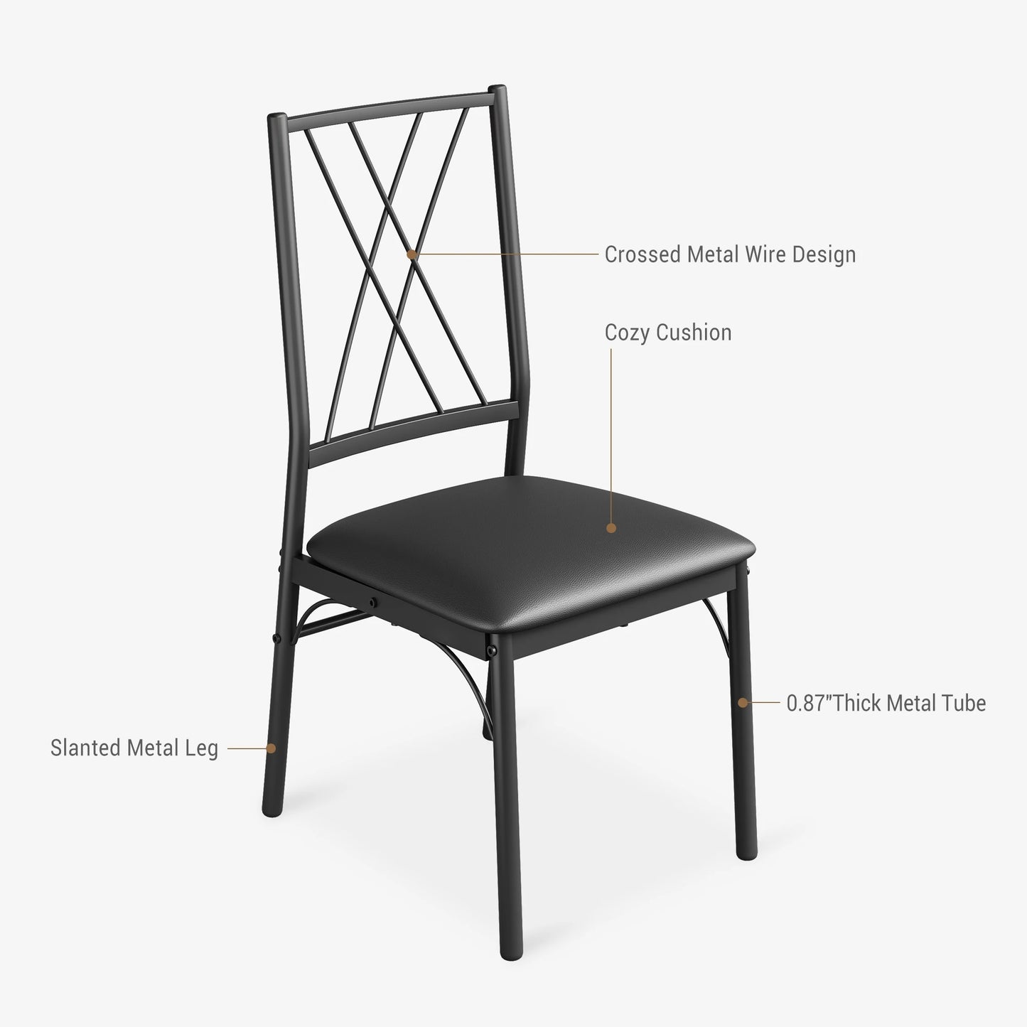 Dining Table Set for 4 Includes a Stylish Dining Table and 4 Upholstered Chairs - Cheerful Home Finds