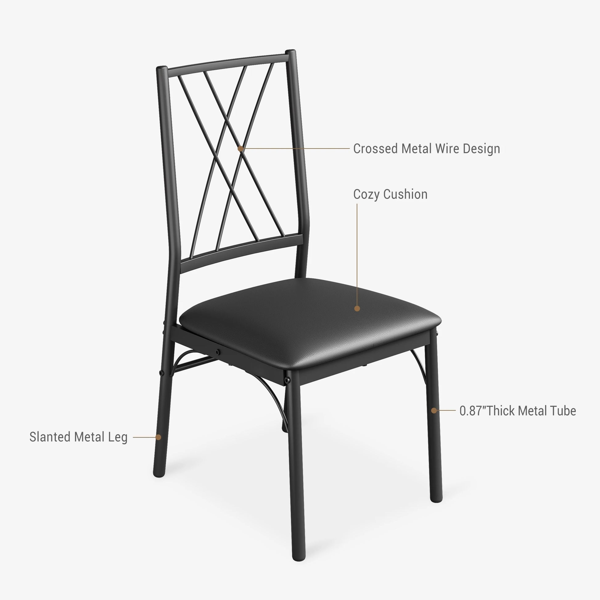 Dining Table Set for 4 Includes a Stylish Dining Table and 4 Upholstered Chairs - Cheerful Home Finds