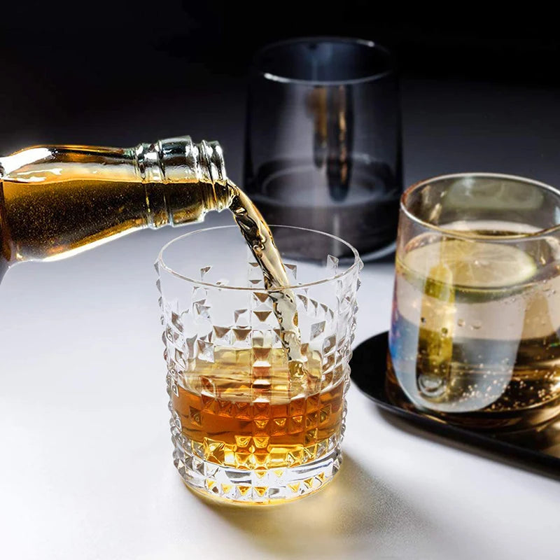 1PCS Whiskey Glass, Old Fashioned Rocks Glasses Tumblers - Cheerful Home Finds