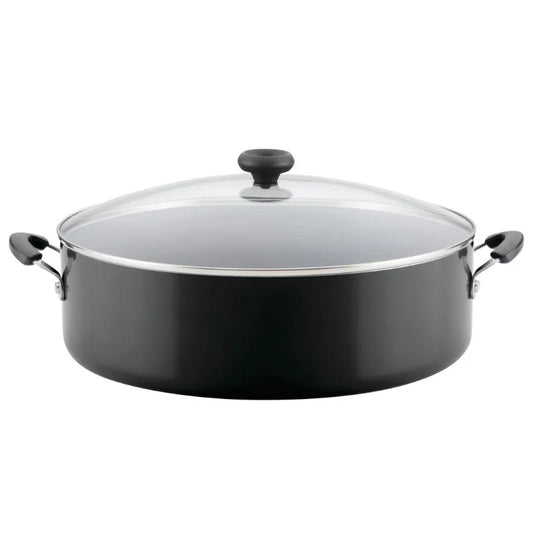 Nonstick Family Pan Jumbo Cooker with Lid 14 Inch Aluminum - Cheerful Home Finds
