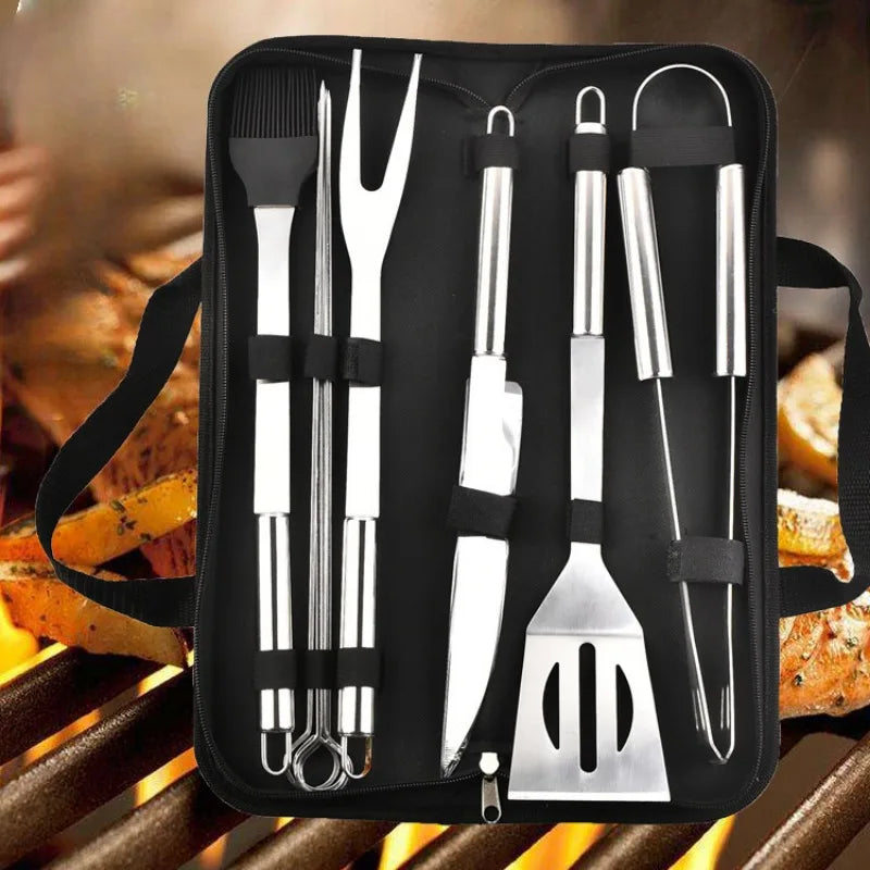 Stainless Steel Oven Set Barbecue Combination Tool Outdoor BBQ - Cheerful Home Finds