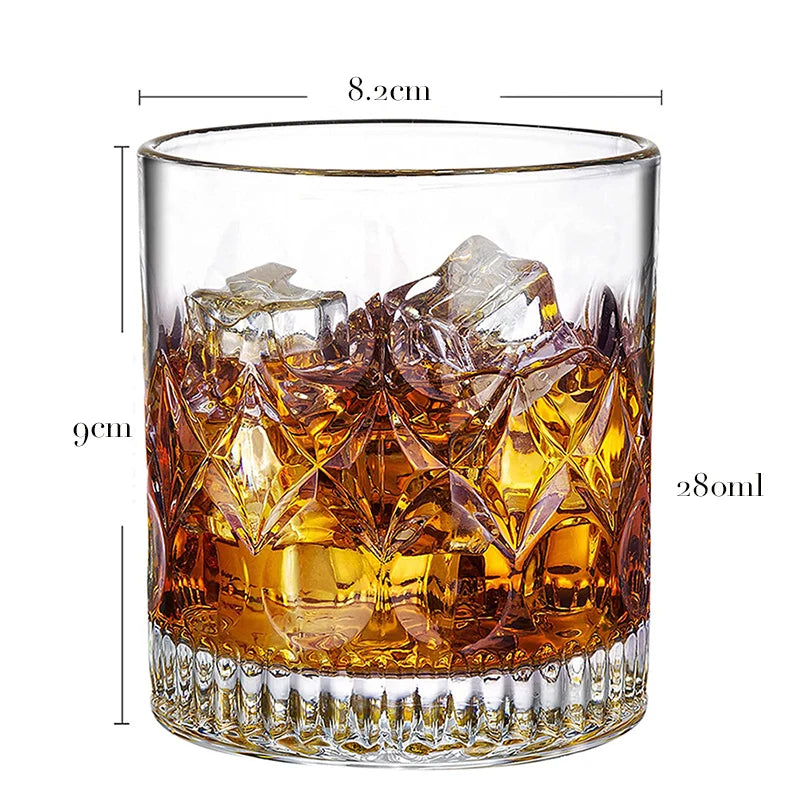 1PCS Whiskey Glass, Old Fashioned Rocks Glasses Tumblers - Cheerful Home Finds