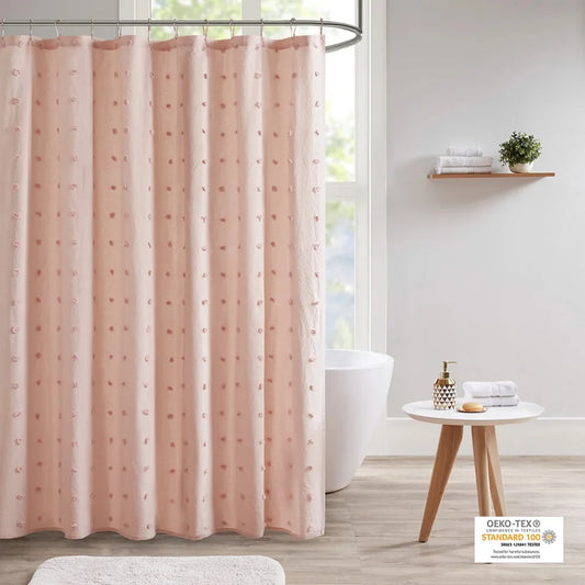 Bathroom Products Cotton Jacquard Pom Pom Shower Curtain for Bathroom Decor - Cheerful Home Finds