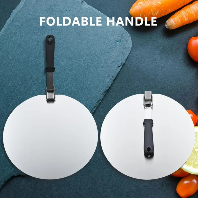 Pizza Peel Metal Pizza Spatula 12 Inch Stainless Steel Kit - Cheerful Home Finds