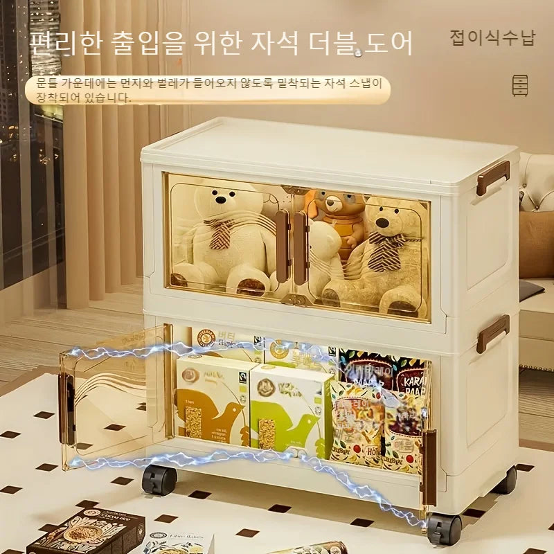 Foldable Storage Box with Clear Door for Organizing Toys - Cheerful Home Finds