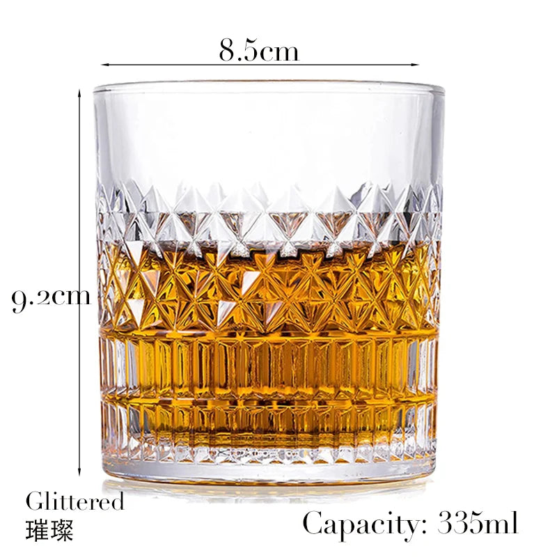 1PCS Whiskey Glass, Old Fashioned Rocks Glasses Tumblers - Cheerful Home Finds