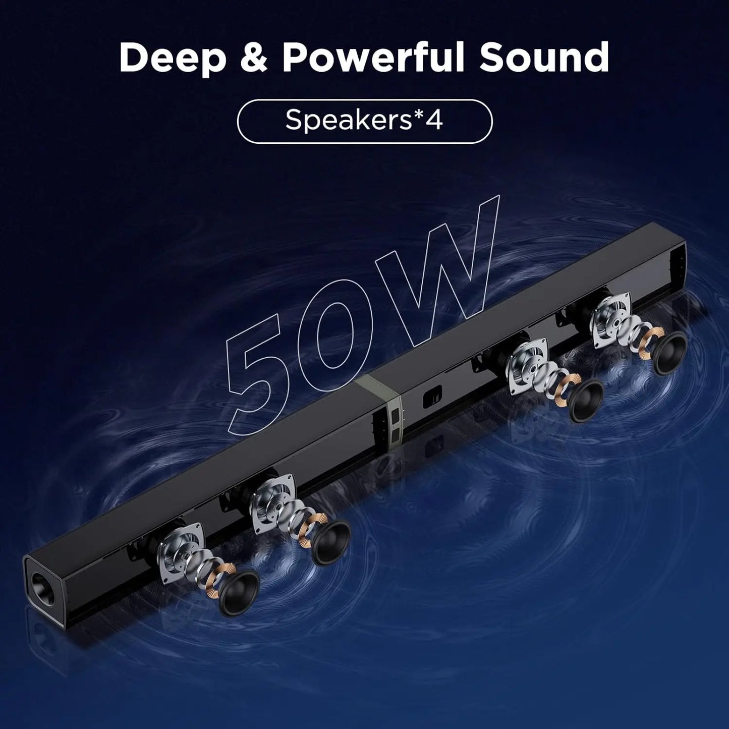 KY2020D 2 in 1 Separable Soundbar for TV 2.0 Channel Home Audio Sound Bars with ARC Optical AUX Connectivity