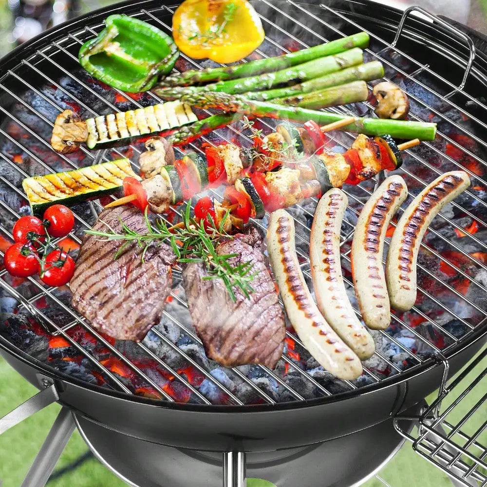 Charcoal Grill 28" Barrel BBQ Smoker Barbecue Oven Outdoor - Cheerful Home Finds
