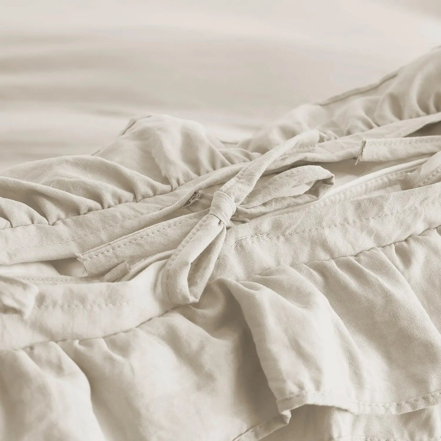 3 Piece Ruffled Duvet Cover Set Queen Farmhouse Ruffle - Cheerful Home Finds