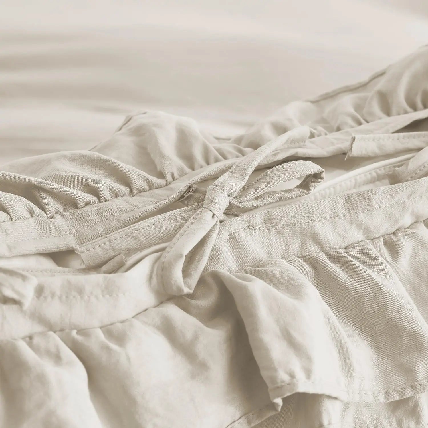 3 Piece Ruffled Duvet Cover Set Queen Farmhouse Ruffle - Cheerful Home Finds