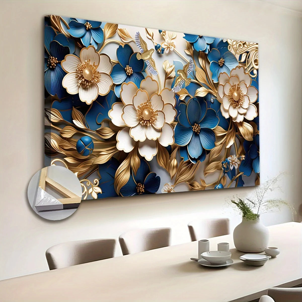 Canvas Wall Art Floral Symphony for Living Room Bedroom Home Office Kitchen Dining Room Wall Decoration - Cheerful Home Finds