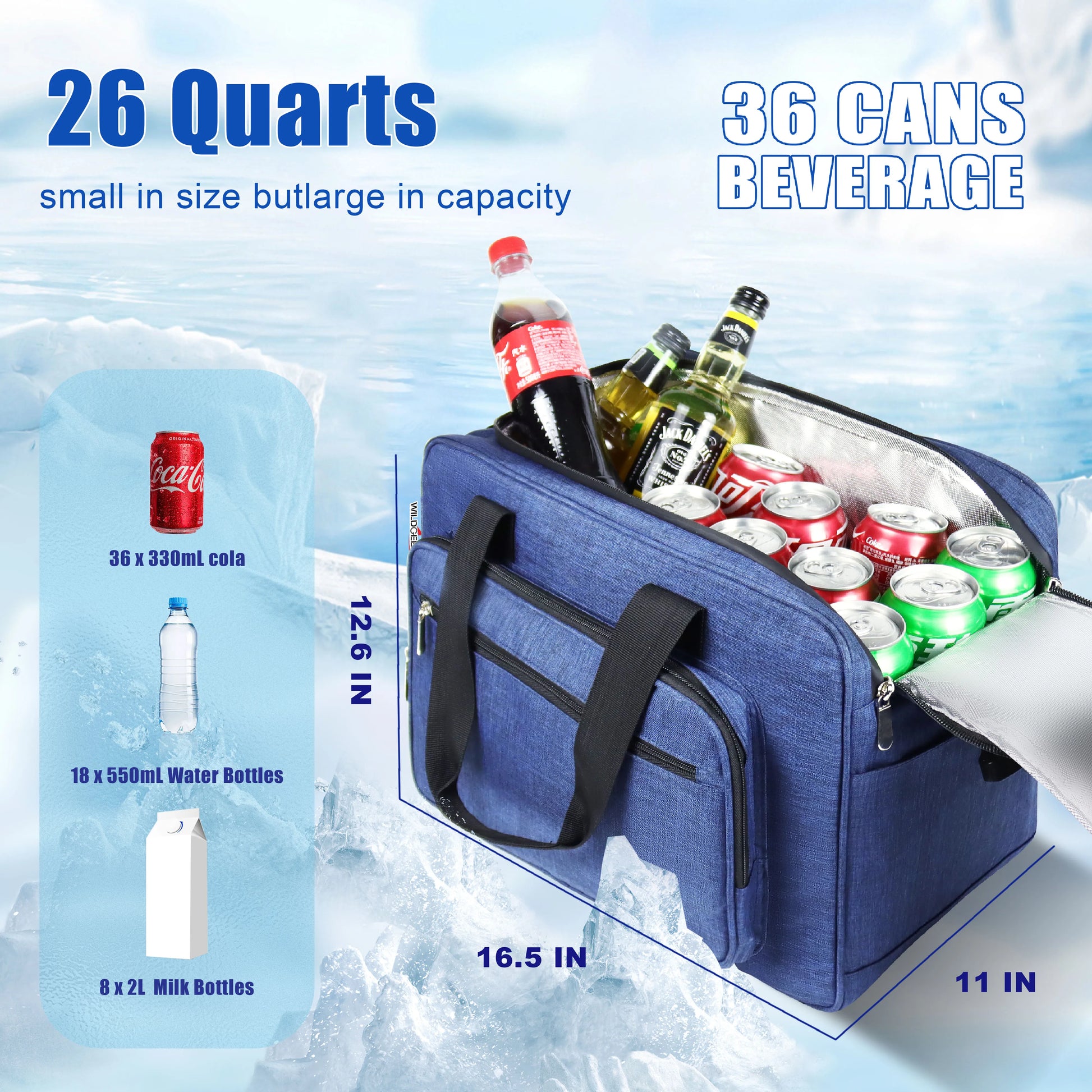 26 Quarts 12 Volt Portable Car Electric Cooler Bag USB 25L  AC/DC Cool and Heat Thermal Fridge Mini Cooler - Cheerful Home Finds
