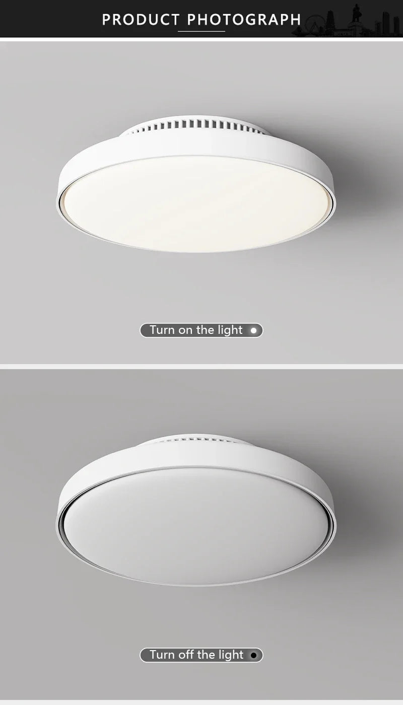 Modern LED Ceiling Fan Light Invisible Leafless Low Decibel Remote Dimming Fan for Bedroom and Living Room - Cheerful Home Finds