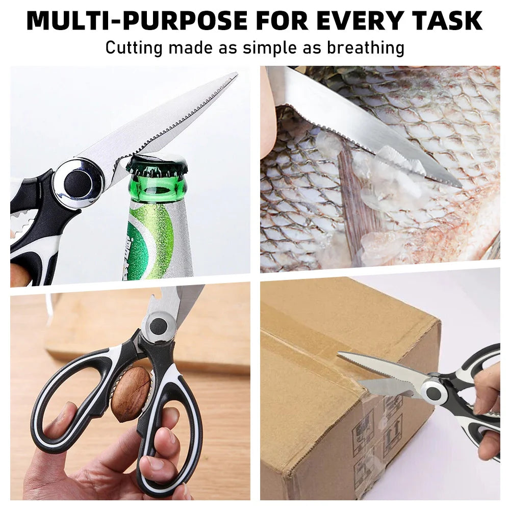 Multifunctional Scissors Kitchen Stainless Steel Scissors - Cheerful Home Finds