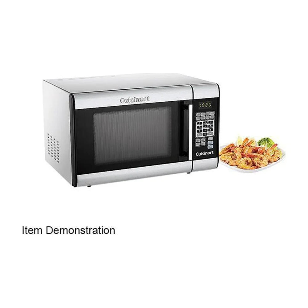 Stainless Steel Microwave 1000W 0.9CuFt with 25 Pre-Programmed Settings and Automatic Defrost
