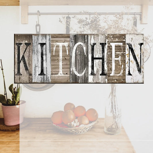 Kitchen Decor Wood Kitchen Sign Wall Decor Rustic Art - Cheerful Home Finds