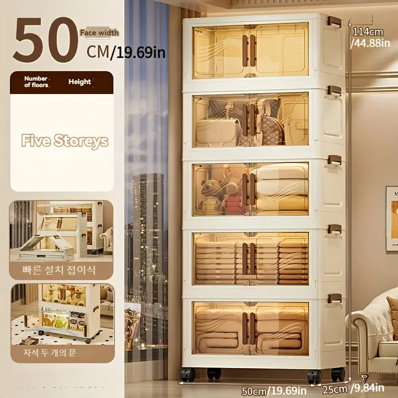 Foldable Storage Box with Clear Door for Organizing Toys - Cheerful Home Finds