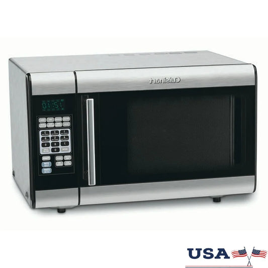 Stainless Steel Microwave 1000W 0.9CuFt with 25 Pre-Programmed Settings and Automatic Defrost