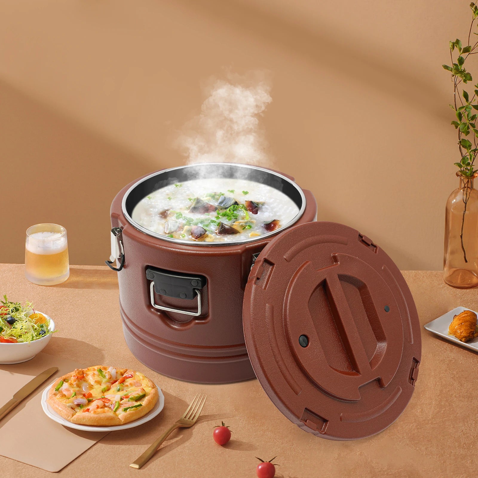 30L Food Warmer, Stainless Steel Food Cooler Carrier - Cheerful Home Finds