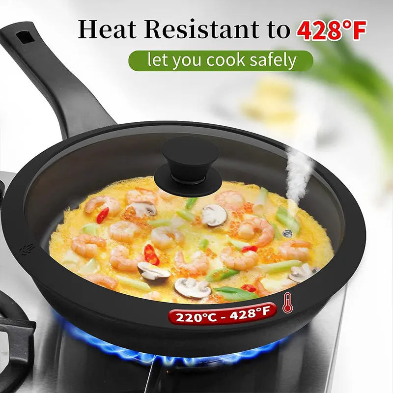 Vented Tempered Glass Universal Lid for Pot Pan Skillet - Cheerful Home Finds