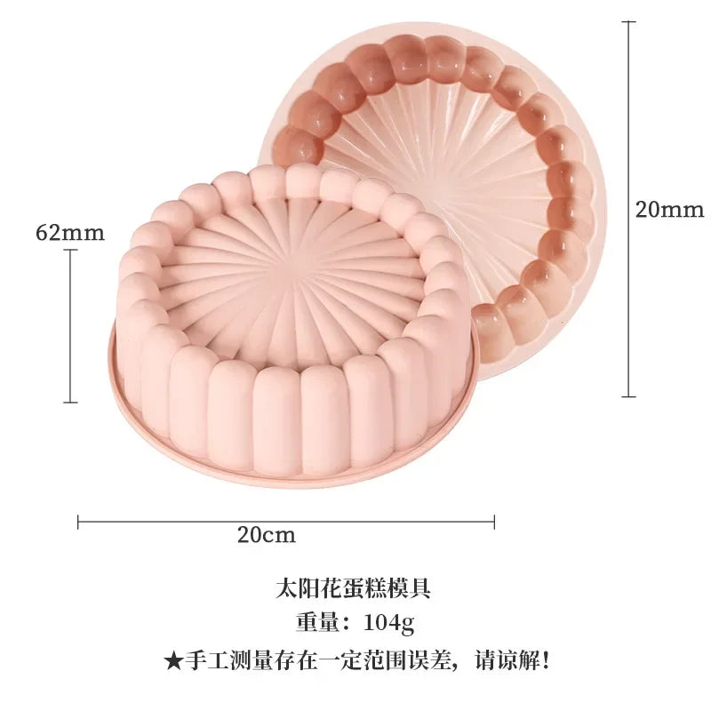 20cm Round Shape Mold Silicone Cake Baking Pan for Desserts - Cheerful Home Finds