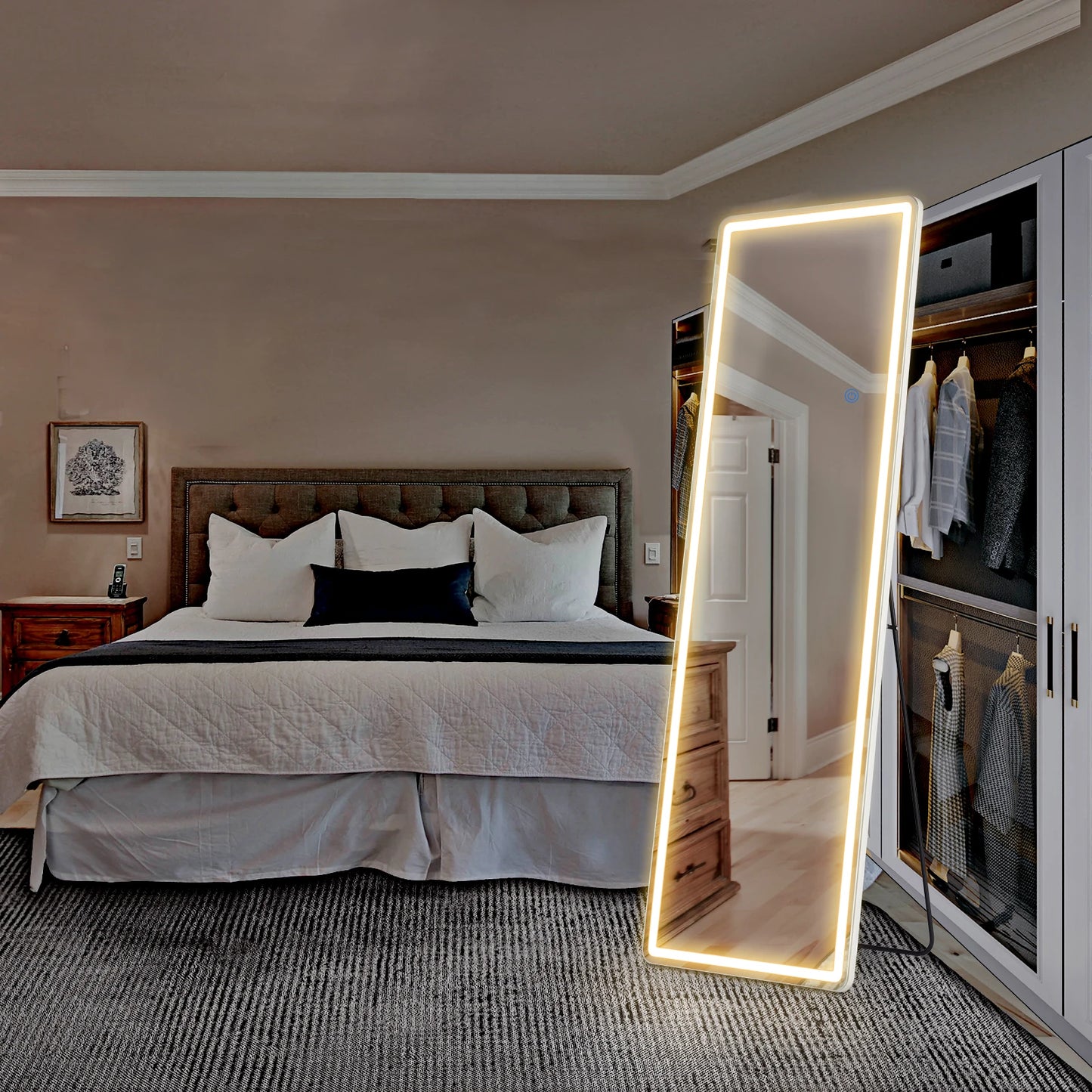 JHK Led 64"x21" Full Length Mirror Aluminum Alloy Frame - Cheerful Home Finds