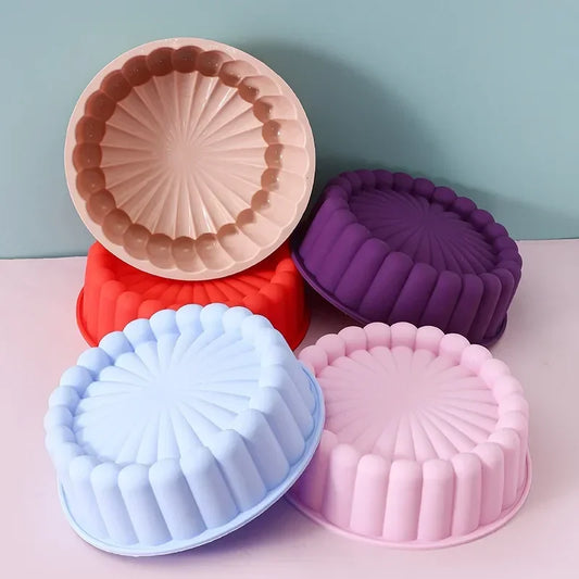 20cm Round Shape Mold Silicone Cake Baking Pan for Desserts - Cheerful Home Finds