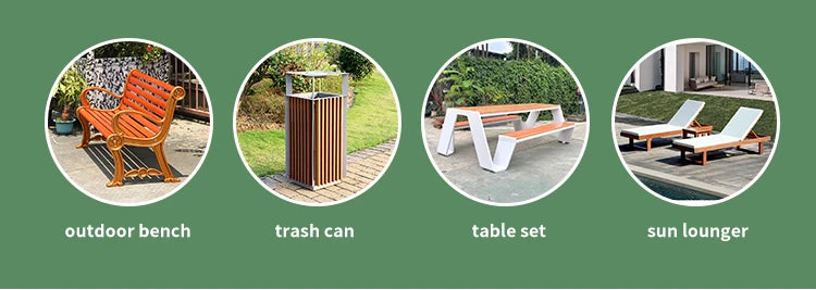 High Quality Commercial Metal Long Bench With Wooden Seat And Backrest For Outdoor Leisure Garden Park Seating