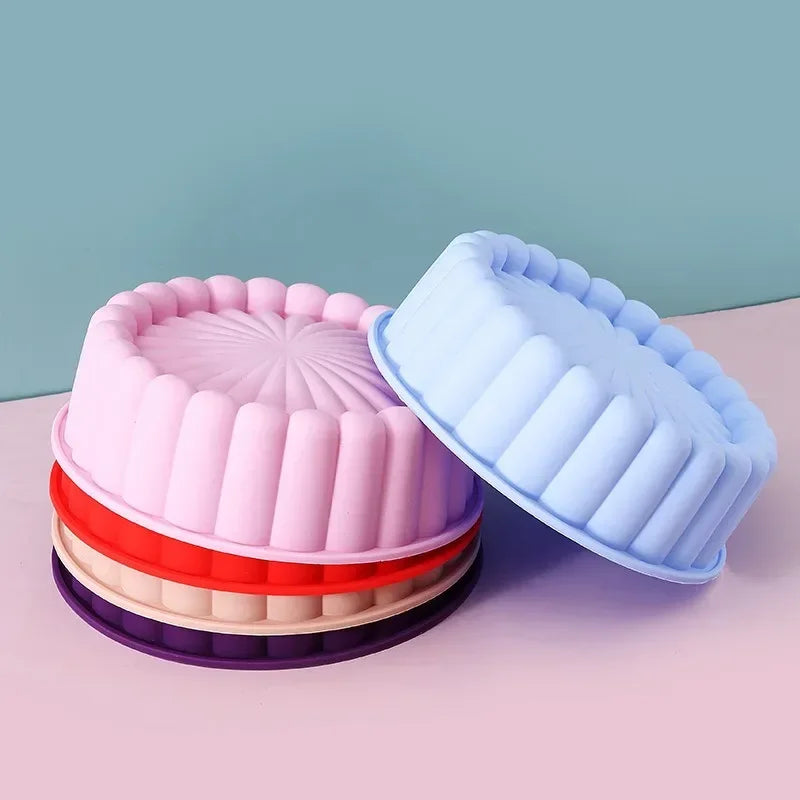 20cm Round Shape Mold Silicone Cake Baking Pan for Desserts - Cheerful Home Finds