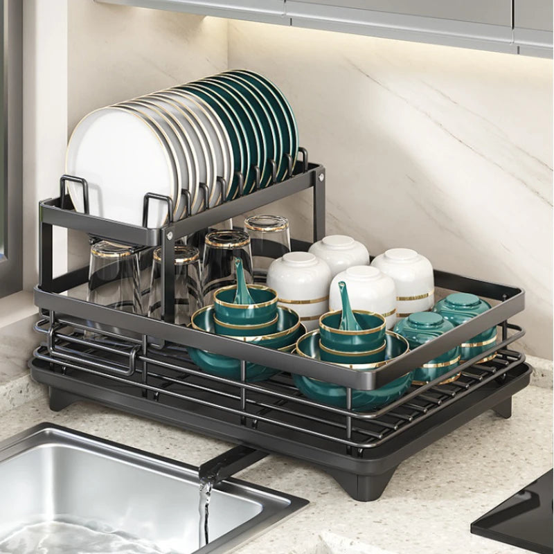 Dish Drying Rack for Kitchen Counter - Large Rustproof Drainer - Cheerful Home Finds