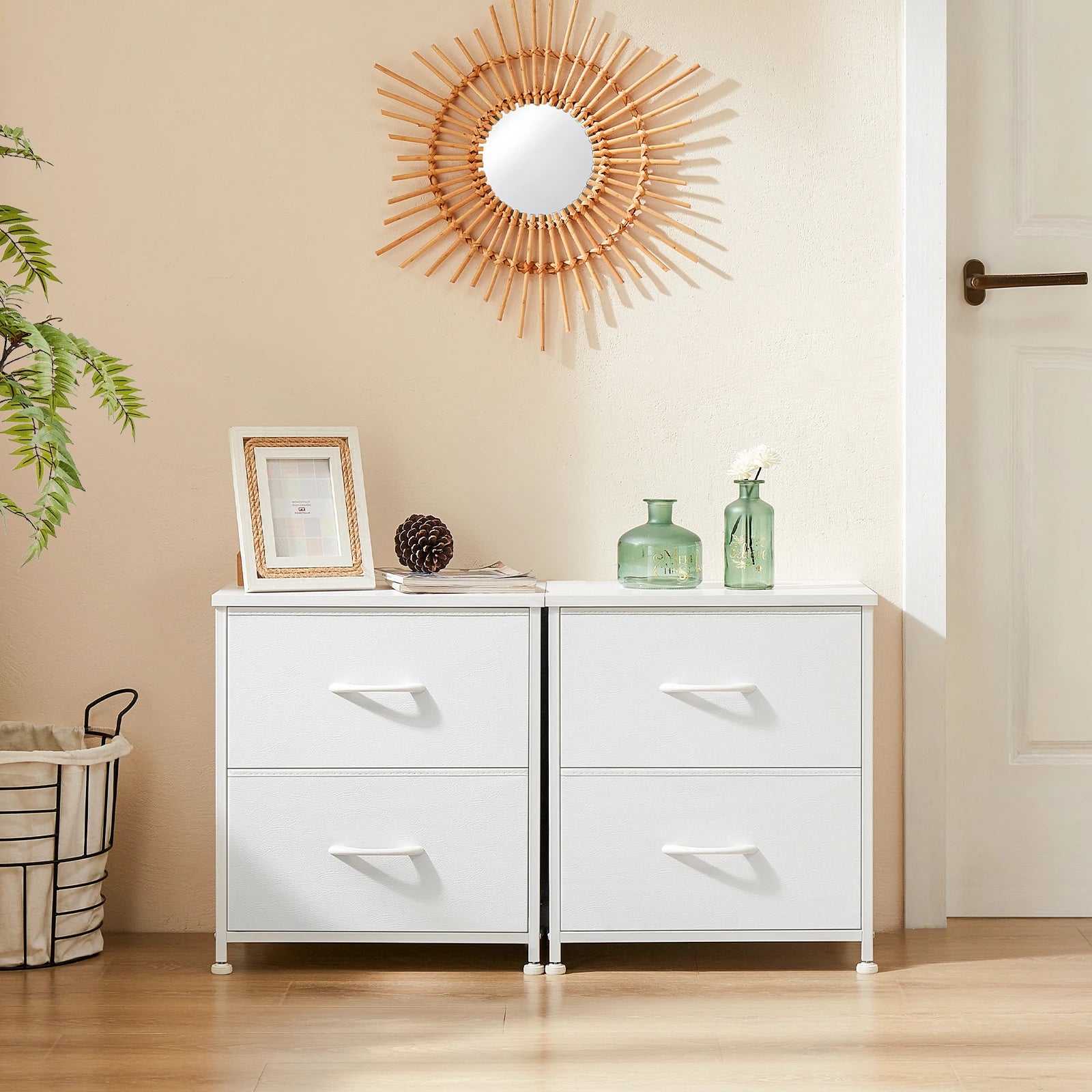 JHK Nightstand Bedside Coffee Sofa Tea Table Storage Chest - Cheerful Home Finds